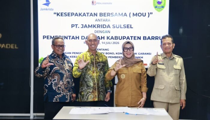 Bupati Barru Resmikan Kerja Sama dengan Jamkrida Sulsel, Dorong UMKM Naik Kelas