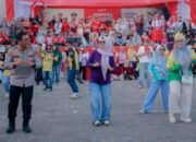 Semarak HUT RI ke-81 Bupati Barru Andi Ina Ajak Jajaran Pererat Kebersamaan Senam Tabola Bale