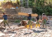 Tingkatkan Aksesibilitas Desa, Kodim 1409/Gowa Genjot Pembangunan Jembatan Lambere