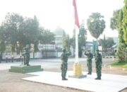 Dandim 1409/Gowa Pimpin Upacara Bendera Mingguan, Kobarkan Semangat Nasionalisme Prajurit