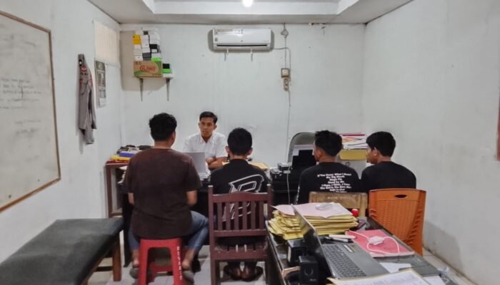 Respon Cepat! Tim URC Polsek Bajeng Amankan 4 Pelajar Terduga Pelaku Pembacokan di Bajeng