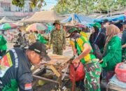 Peringatan HUT Ke-81 TNI, Divisi 3 Kostrad Gelar Karya Bakti dan Makan Gratis di Gowa