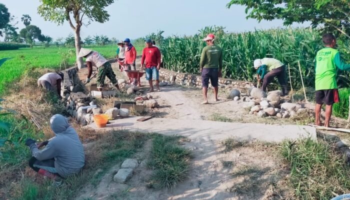 Hari Ke-5 Pra TMMD Ke-130, Personel Kodim 1409/Gowa Bersama Warga Genjot Fisik Talud