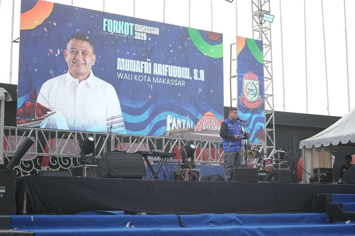 Festival Olahraga Kota (FORKOT) Makassar 2026 di Anjungan Pantai Losari, Sabtu (17/10/2026).