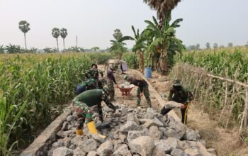 Tentara Manunggal Membangun Desa. (TMMD 2026), Desa Kalebarembeng Kecamatan Bontonompo Kab Gowa Provinsi Sulsel.